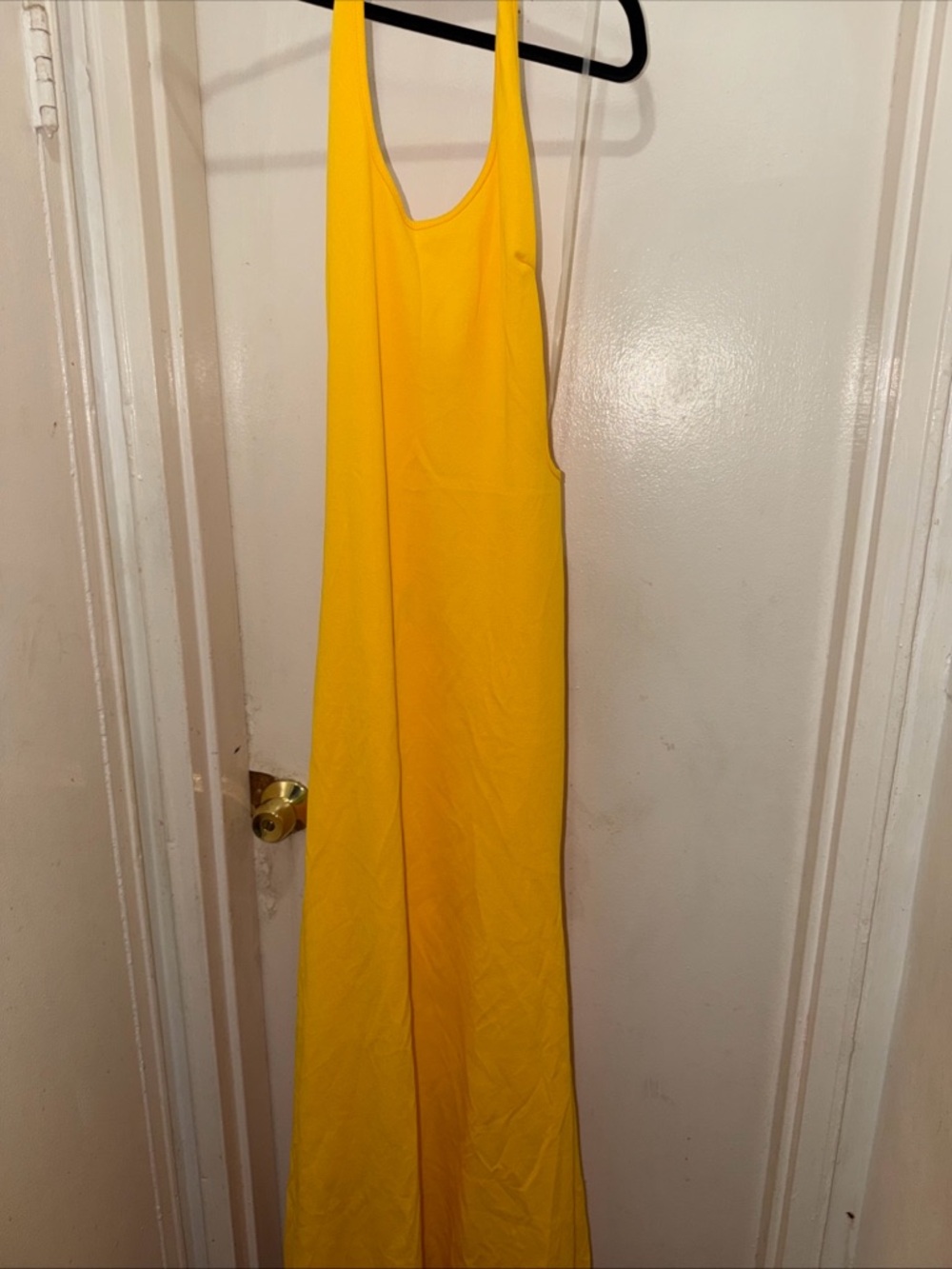 Windsor Yellow Scoop Neck Prom Dress